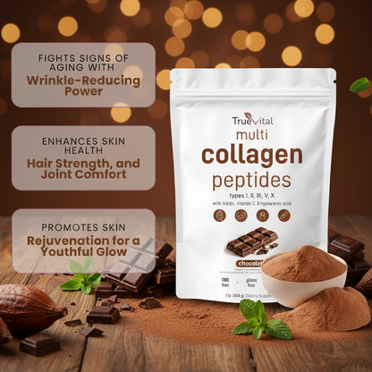 TrueVital Multi-Collagen Peptides (Chocolate Flavor)