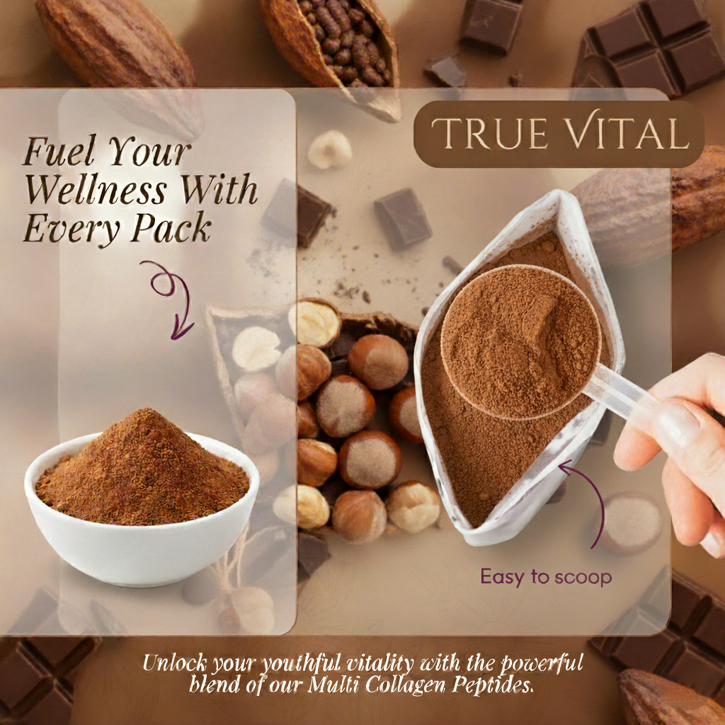TrueVital Multi-Collagen Peptides (Chocolate Flavor)