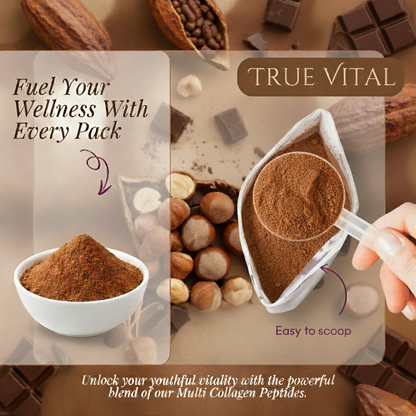 TrueVital Multi-Collagen Peptides (Chocolate Flavor)